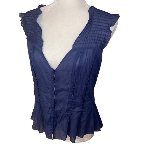 SOLD | Bebe Pintuck Hook & Eye Top ASO Elena Gilbert - Picture 4 of 4